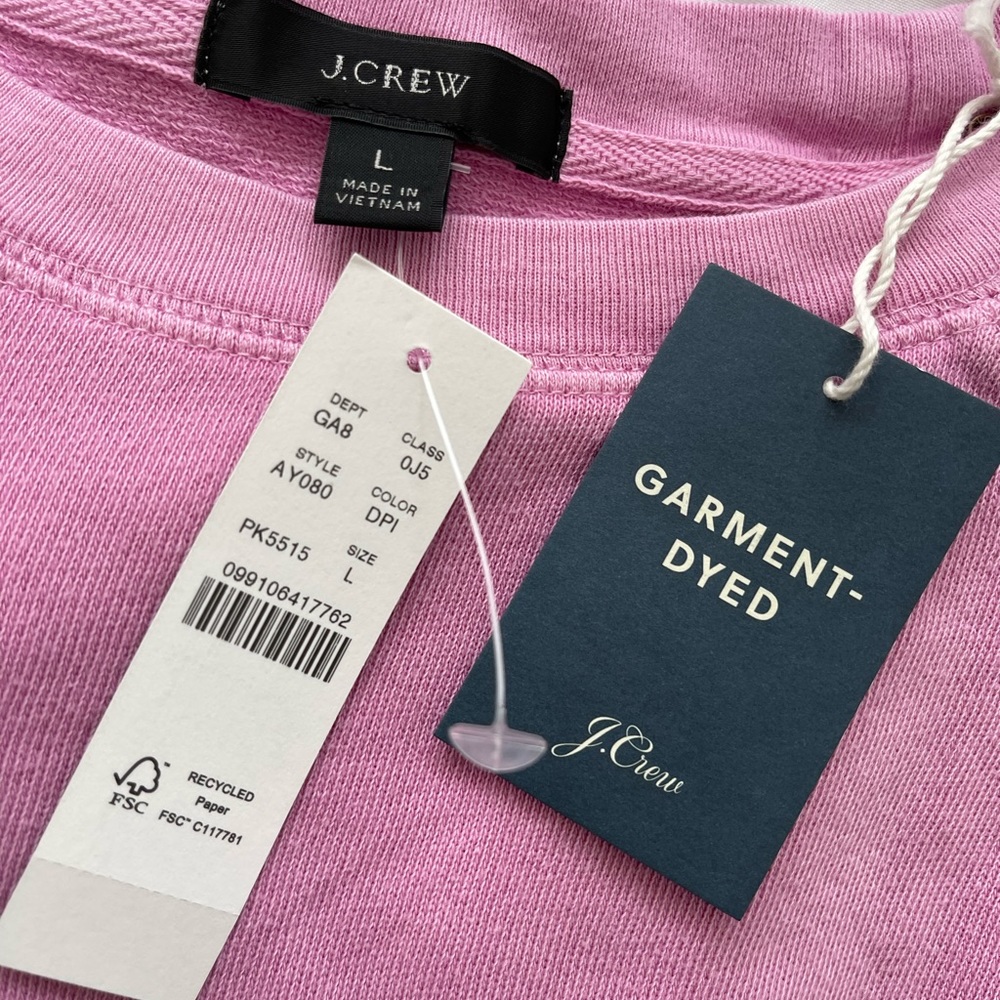 J.CREW crew neck sweatshirt size L